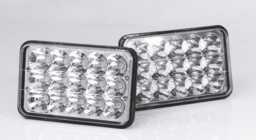 4x6 Chrome LED Headlights