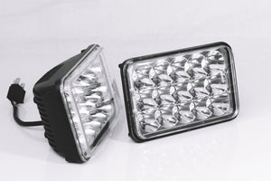 4x6 Chrome LED Headlights