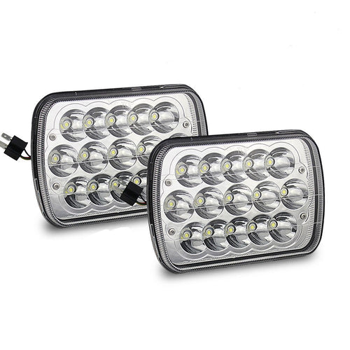 7x6 Chrome LED Headlights