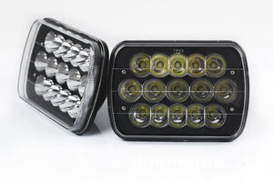 7x6 Black LED Headlights