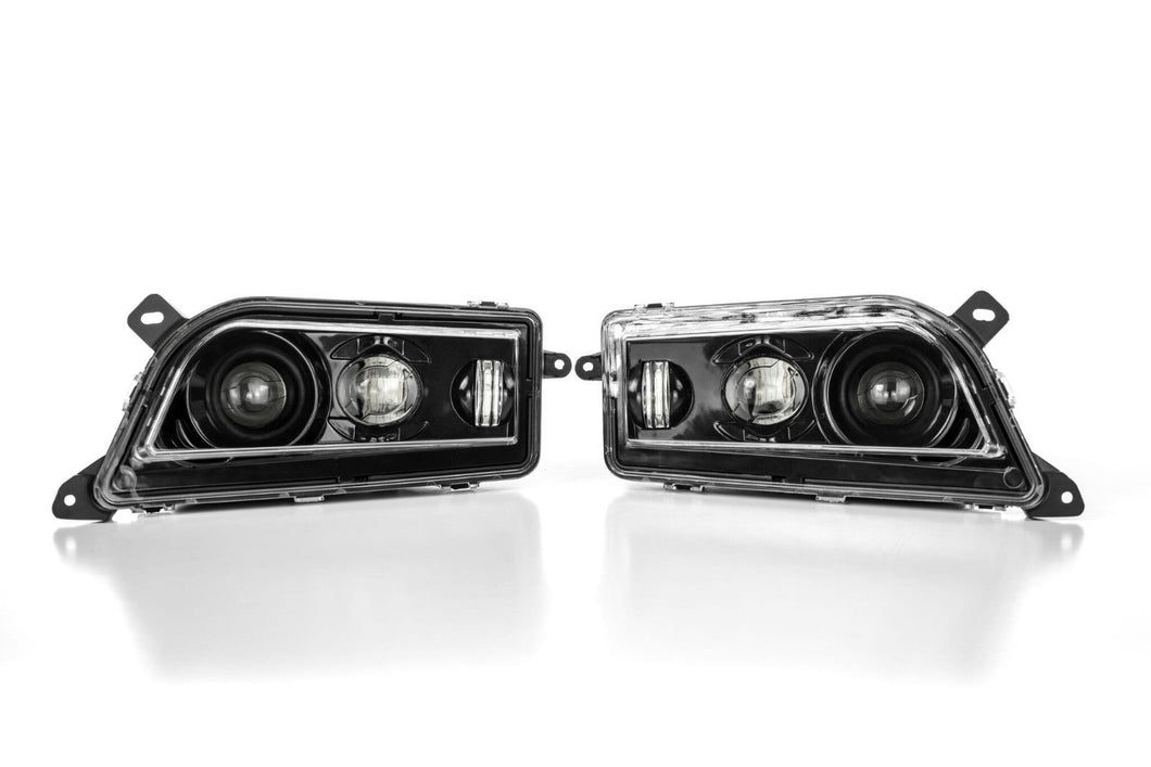 RZR Polaris Black Housing Projector LED Headlights