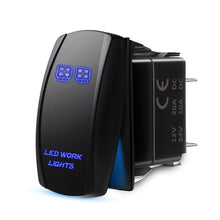 Load image into Gallery viewer, Blue LED Rocker Switch ON-OFF LED Light 20A 12V 5pin